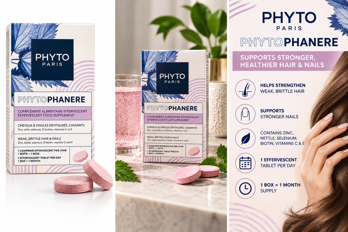 PHYTO Paris Phytophanere Effervescent Hair & Nails Food Supplement 30 Tablets