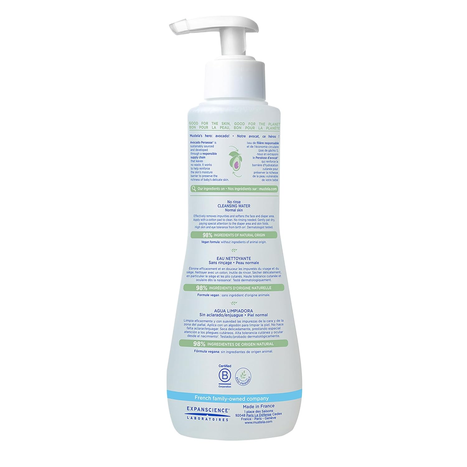 Mustela Normal Skin No-Rinse Cleansing Water 300ml | LSDC Pharmacy London