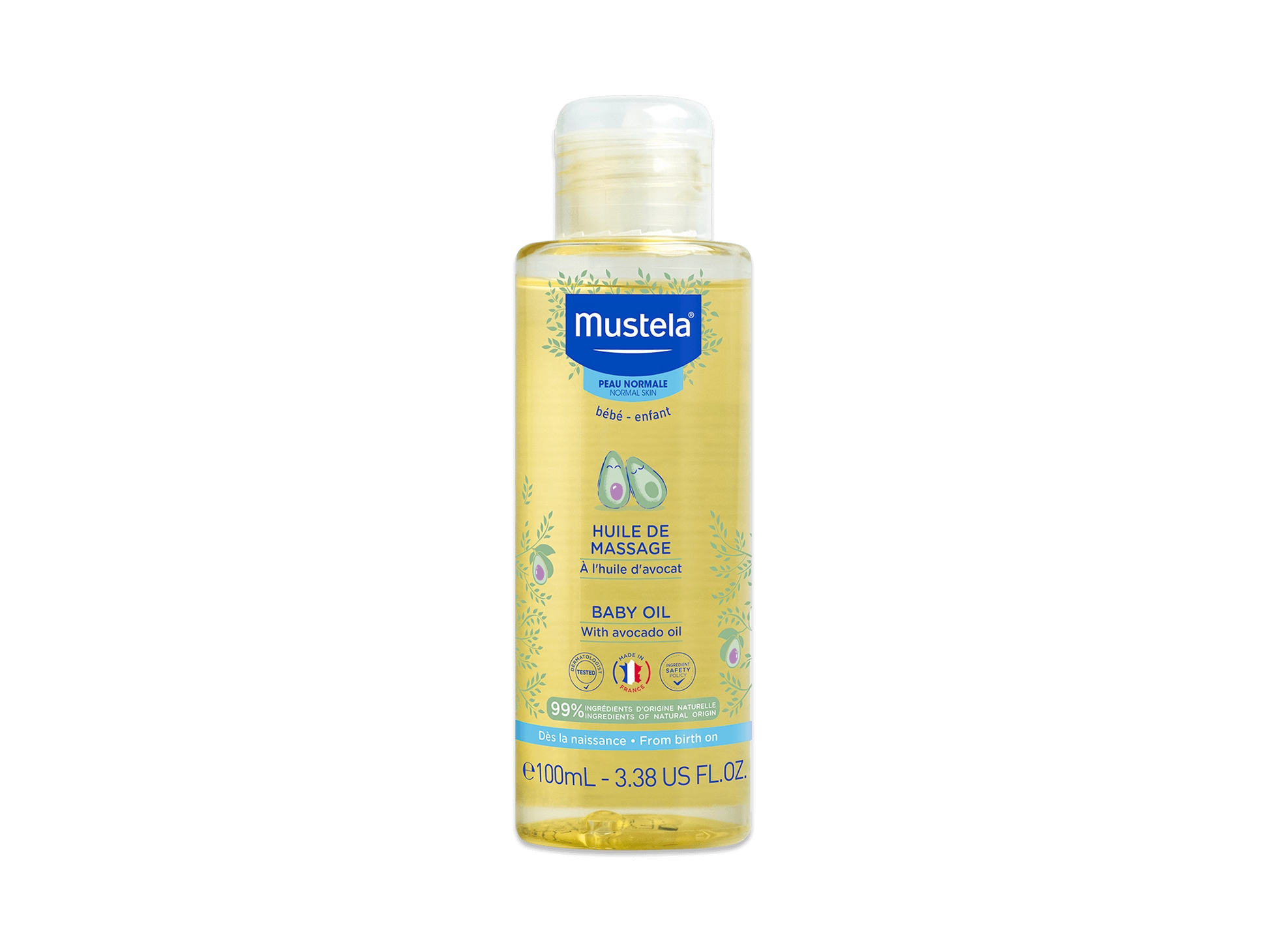 Mustela Normal Skin Baby Oil 100ml nourishing massage oil for babies