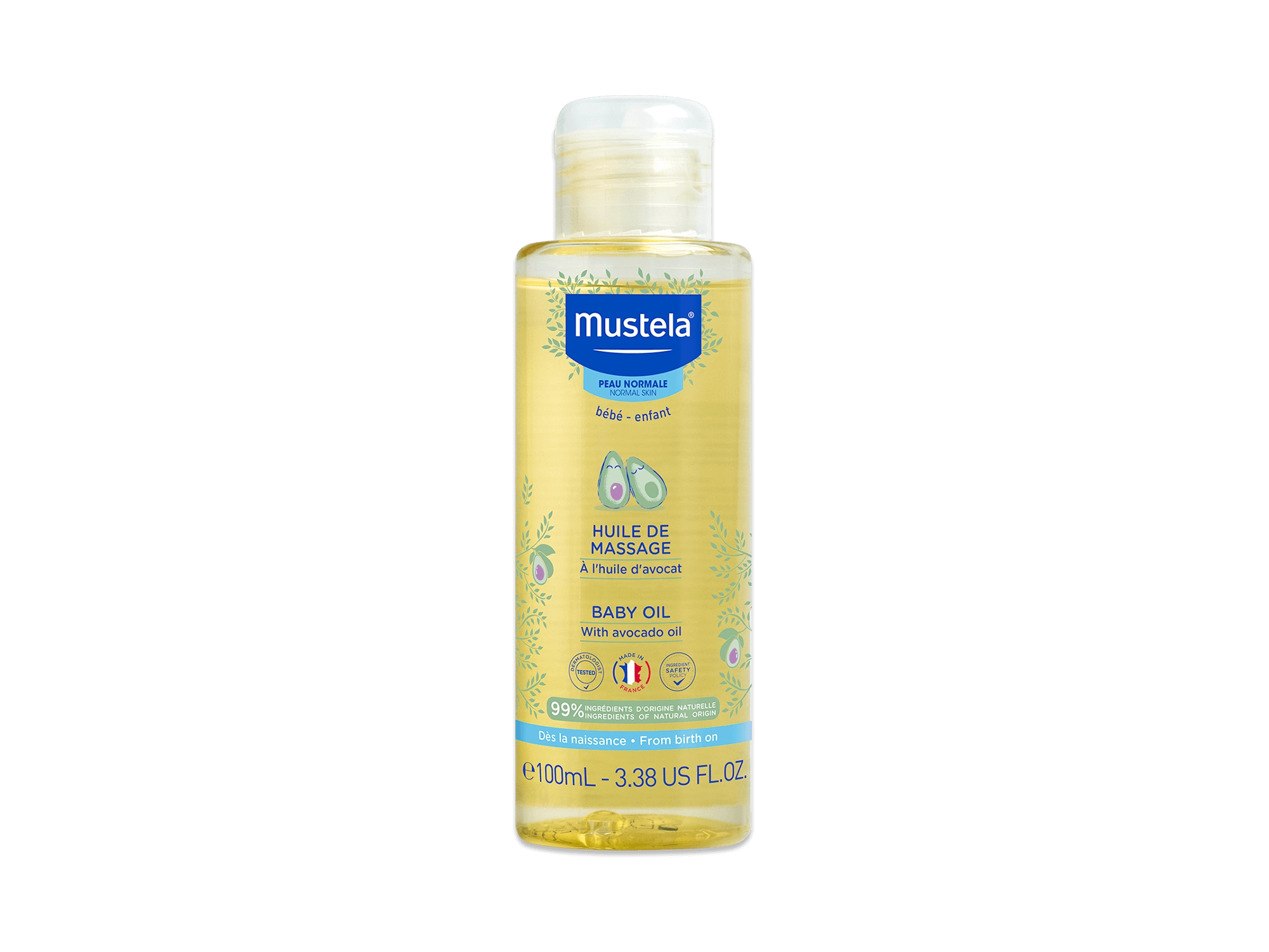 Mustela Normal Skin Baby Oil 100ml nourishing massage oil for babies