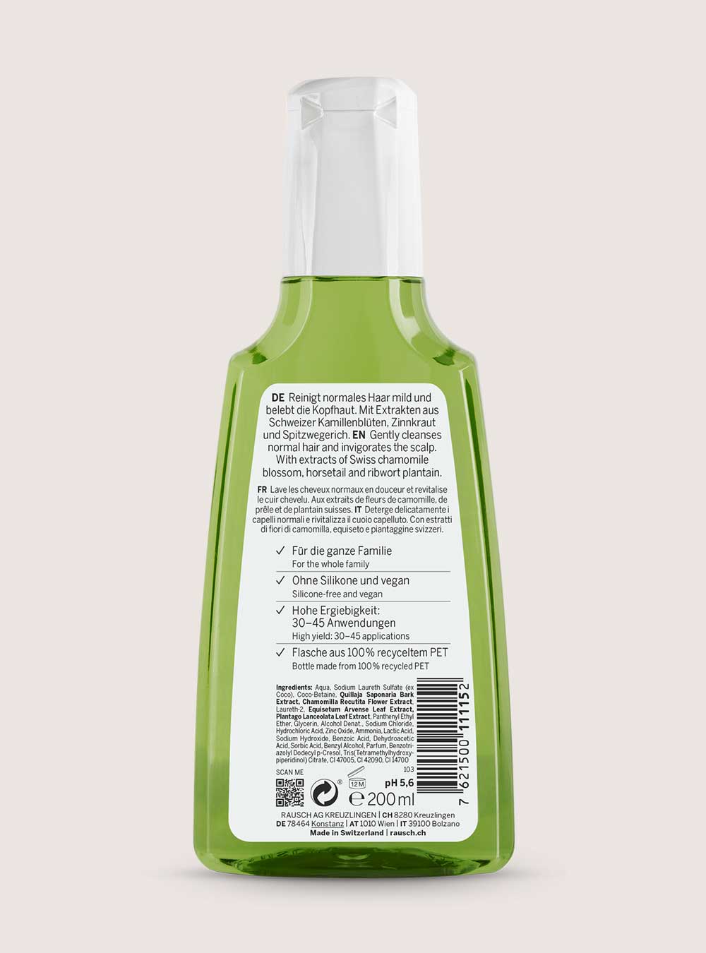 Rausch Care shampoo with Swiss Herbs 200 ml