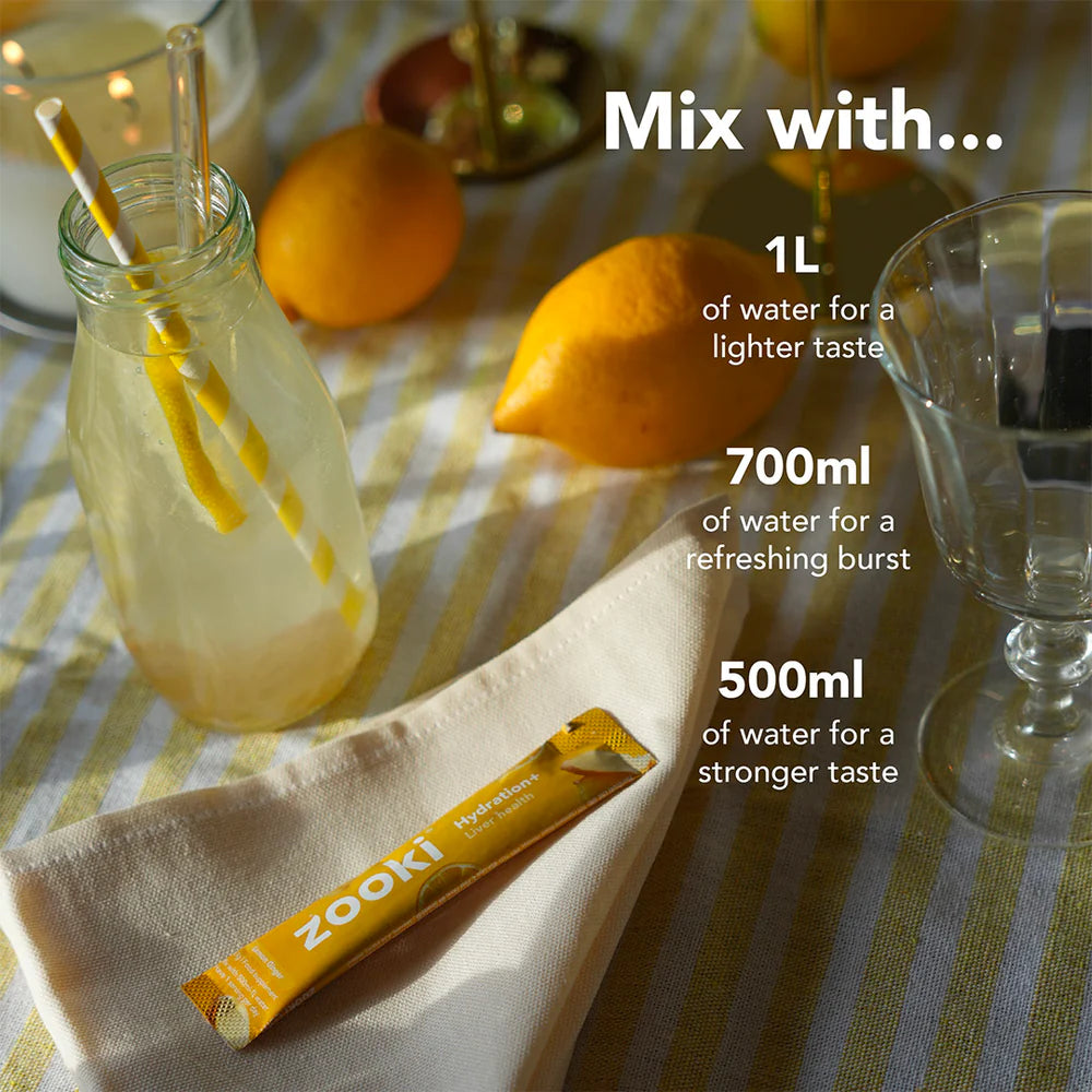 Zooki Electrolytes+ Liver Health Lemon & Ginger
