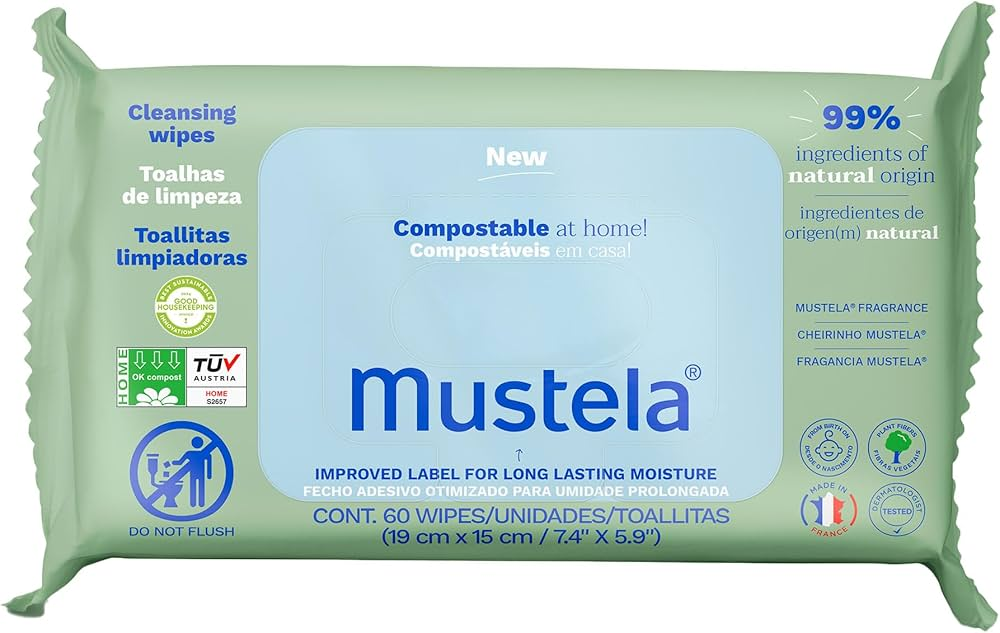 Mustela Home Compostable Wipes (60 Wipes) | LSDC Pharmacy London