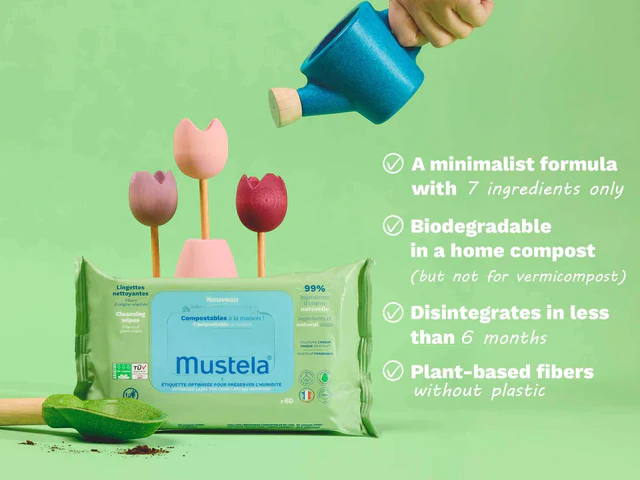 Mustela Home Compostable Wipes (60 Wipes) | LSDC Pharmacy London
