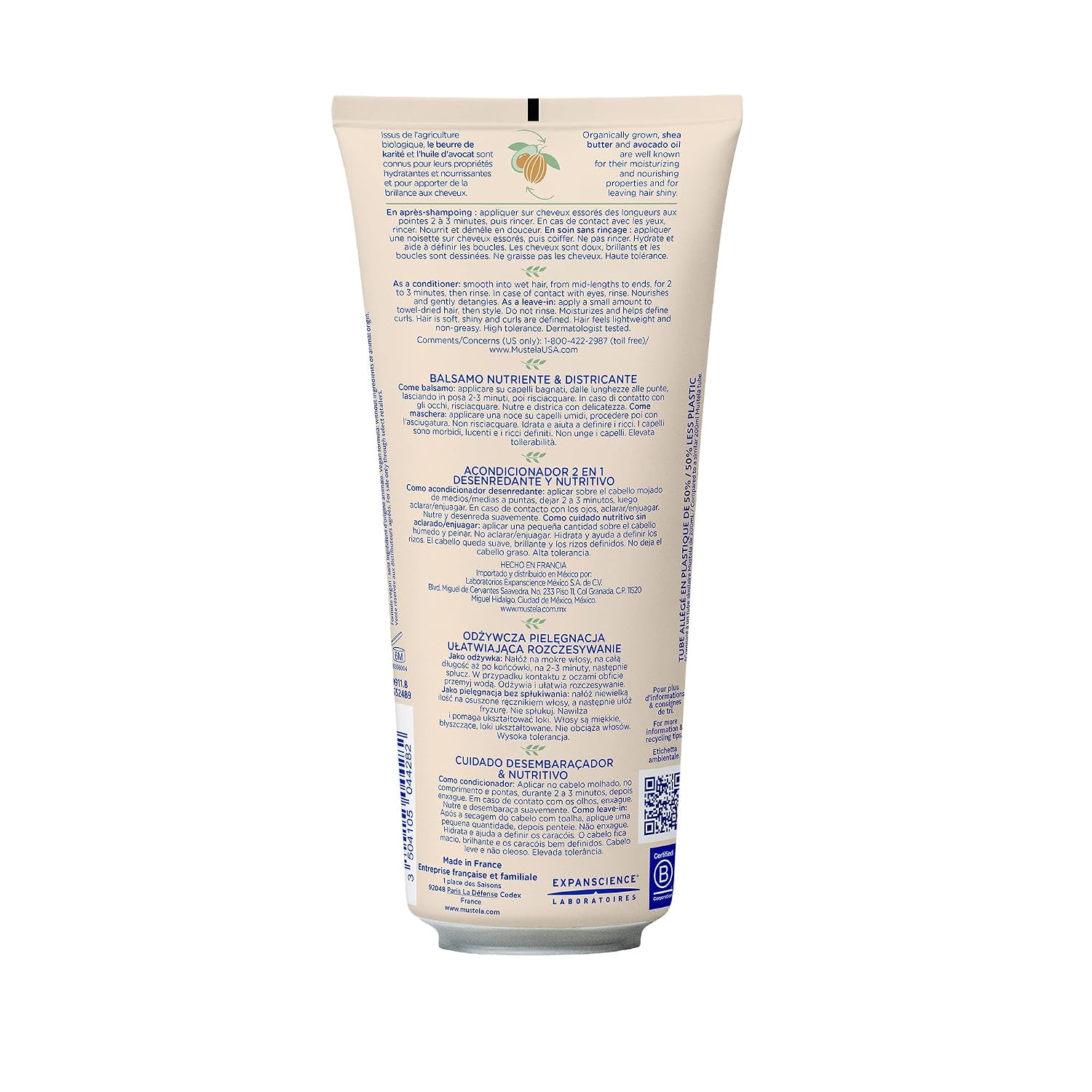 Mustela Nourishing Detangling Cream Leave-In Conditioner 200ml | LSDC Pharmacy London