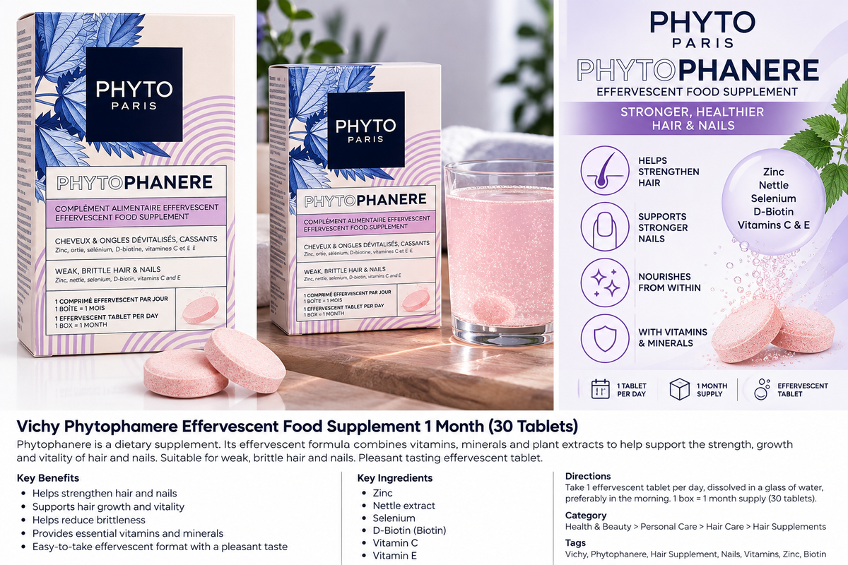 PHYTO Paris Phytophanere Effervescent Hair & Nails Food Supplement 30 Tablets