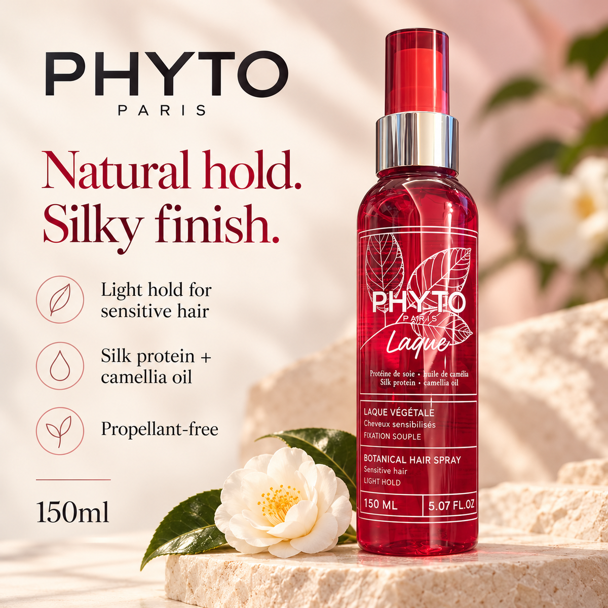 PHYTO Laque light hold hairspray benefits