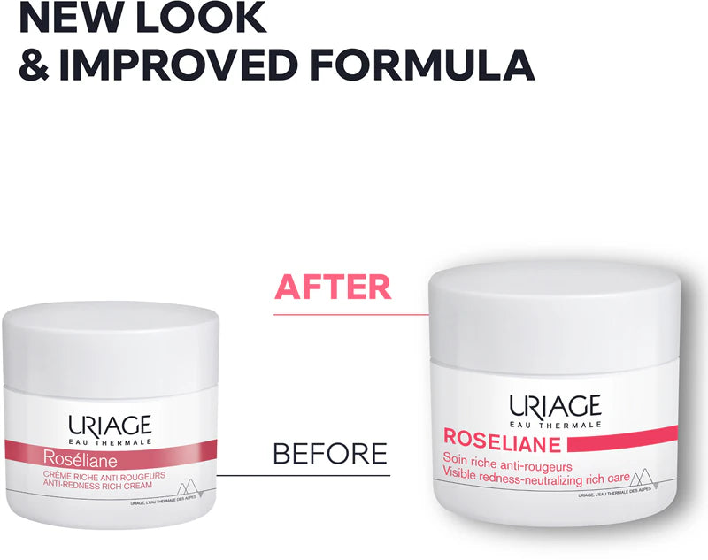 Uriage Roséliane Neutralizing Rich Care 50ml for dry sensitive skin with redness | LSDC Pharmacy London